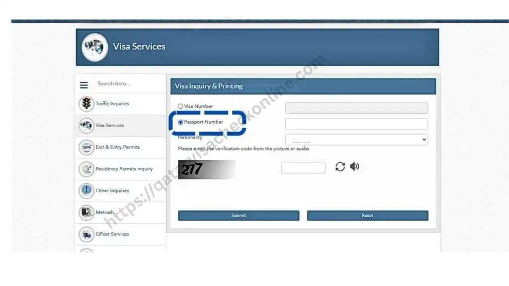 MOI Qatar Visa Check Online