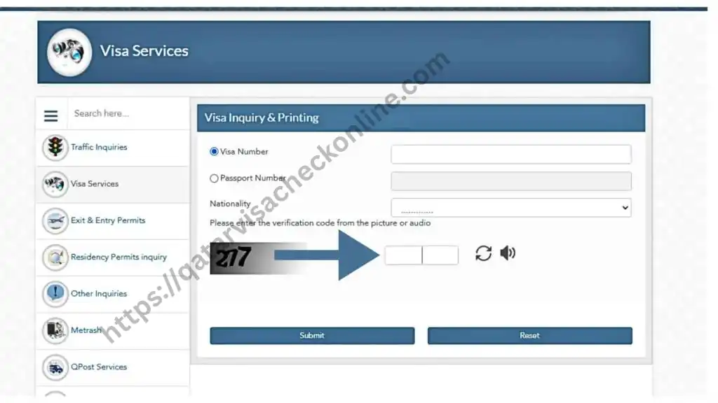 MOI Qatar Visa Check Online