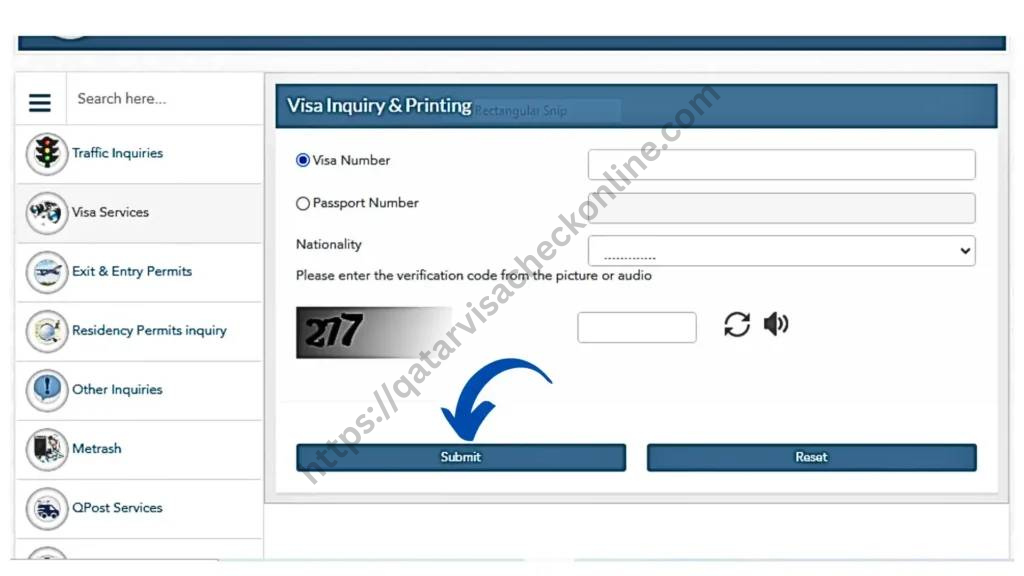 MOI Qatar Visa Check Online