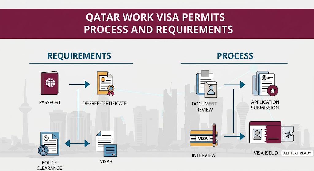 Qatar Work Visa Permits Process